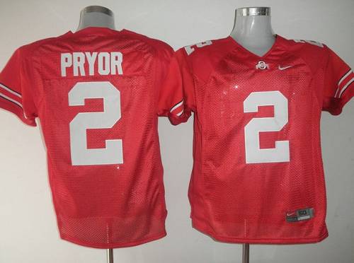 Buckeyes #2 Terrelle Pryor Red Stitched NCAA Jersey