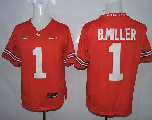 Buckeyes #1 Braxton Miller Red Limited Stitched NCAA Jersey