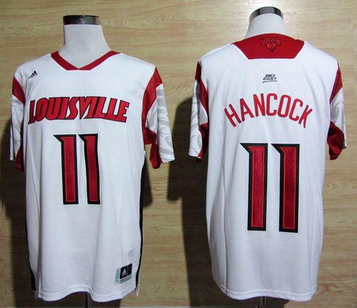 Cardinals #11 Luke Hancock White Basketball Stitched NCAA Jersey