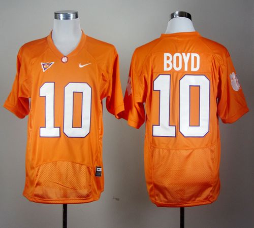 Tigers #10 Tajh Boyd Orange Pro Combat Stitched NCAA Jersey