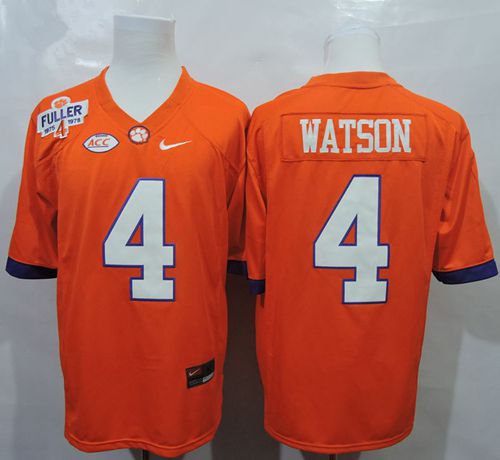 Tigers #4 Deshaun Watson Orange 1975 1978 Fuller Stitched NCAA Jersey