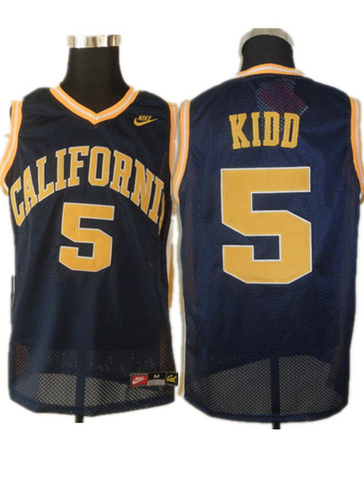 Golden Bears #5 Jason Kidd Blue Basketball Stitched NCAA Jersey