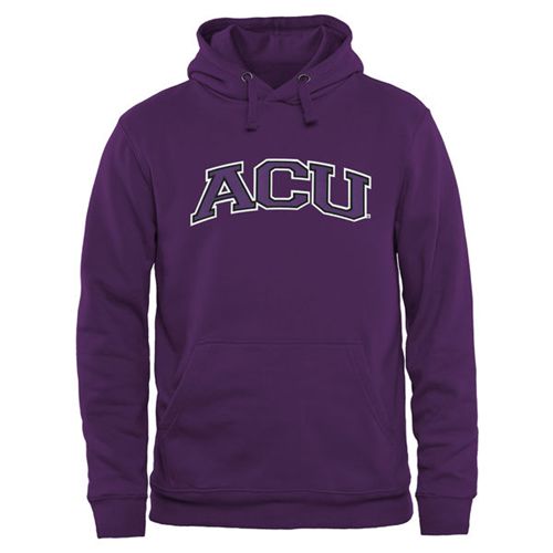 Abilene Christian University Wildcats Arch Name Pullover Hoodie Purple