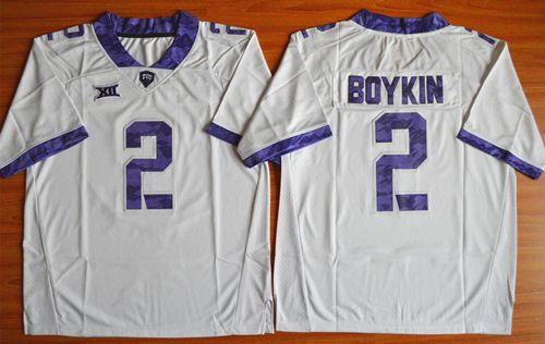 Horned Frogs #2 Trevone Boykin White Stitched NCAA Jersey