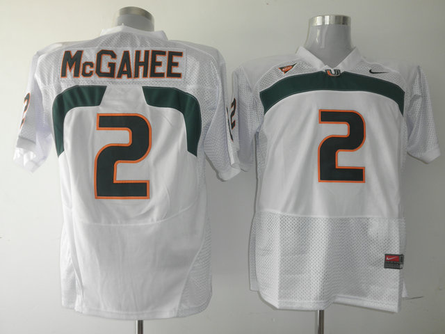 Hurricanes #2 Willis McGahee White Stitched NCAA Jerseys