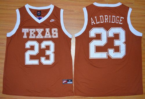 Longhorns #23 LaMarcus Aldridge Orange Basketball Stitched NCAA Jersey