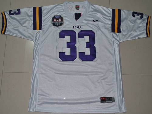 LSU Tigers #33 Odell Beckham White 2012 BCS Championship Patch Stitched NCAA Jersey