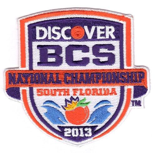 Stitched 2013 Discover BCS National Championship Game Jersey Patch (Notre Dame vs Alabama)