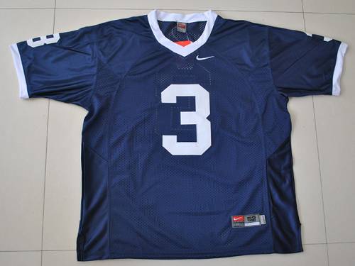 Nittany lions #3 Navy Blue Stitched NCAA Jersey