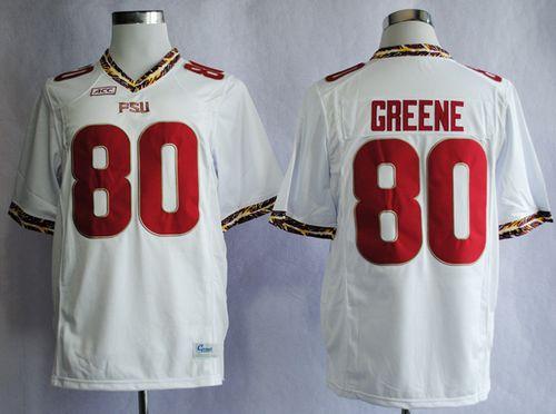 Seminoles #80 Rashad Greene White Stitched NCAA Jersey