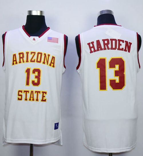 Sun Devils #13 James Harden White Stitched NCAA Basketball Jersey