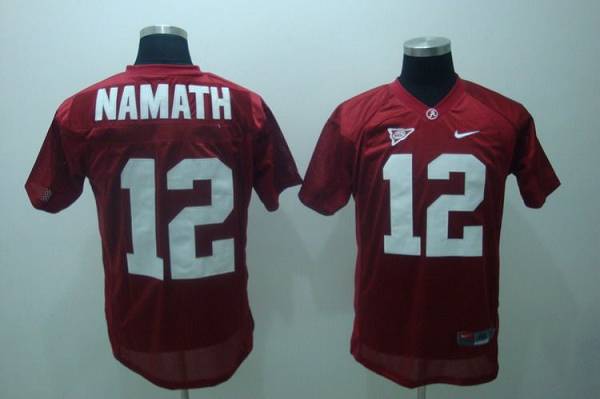 Crimson Tide #12 Joe Namath Red Stitched NCAA Jersey