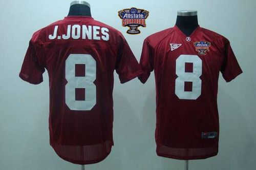 Crimson Tide #8 Julio Jones Red 2014 Sugar Bowl Patch Stitched NCAA Jersey