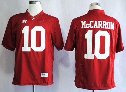 Crimson Tide #10 AJ McCarron Red Limited Stitched NCAA Jersey