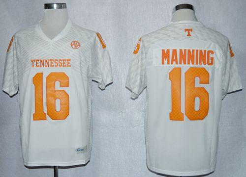 Vols #16 Peyton Manning White New Stitched NCAA Jersey