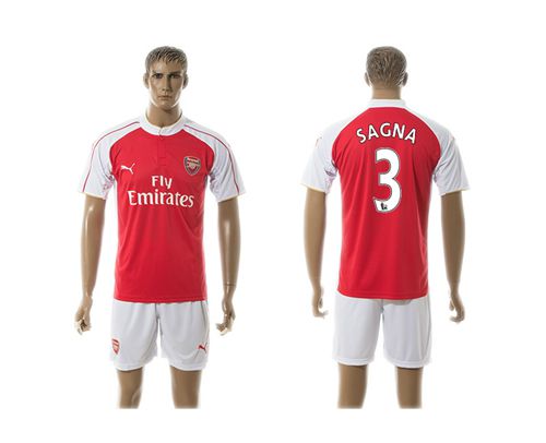 Arsenal #3 Sagna Red Soccer Club Jersey