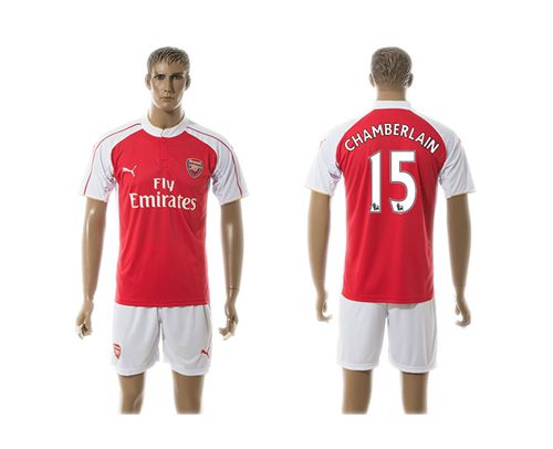 Arsenal #15 Chamberlain Red Soccer Club Jersey