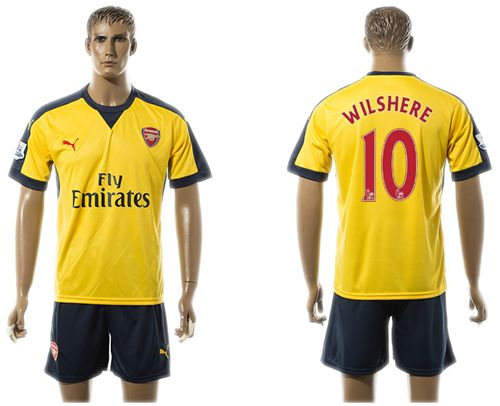 Arsenal #10 Wilshere Away Soccer Club Jersey