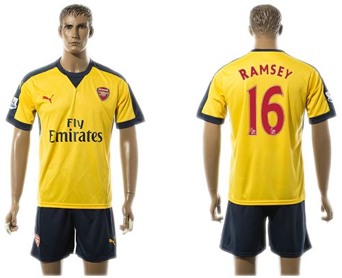 Arsenal #16 Ramsey Away Soccer Club Jersey