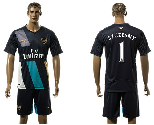 Arsenal #1 Szczesny Dark Blue Soccer Club Jersey