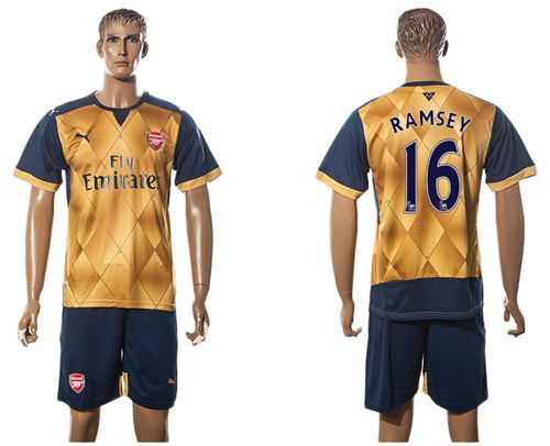 Arsenal #16 Ramsey Gold Soccer Club Jersey