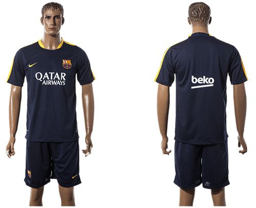 Barcelona Blank Dark Blue Training Soccer Club Jersey