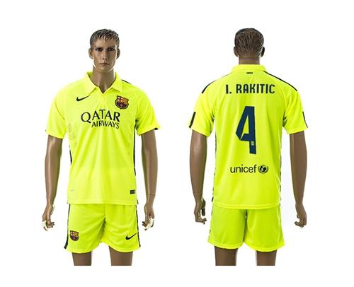 Barcelona #4 I.Rakitic Away Soccer Club Jersey