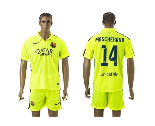 Barcelona #14 Mascherano Away Soccer Club Jersey