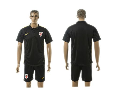 Athletic Bilbao Blank Black Training Soccer Club Jersey