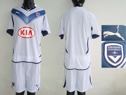 Bordeaux Blank White Soccer Club Jersey