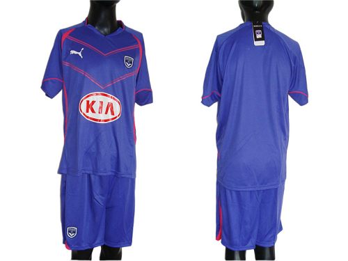 Bordeaux Blank Blue Away Soccer Club Jersey