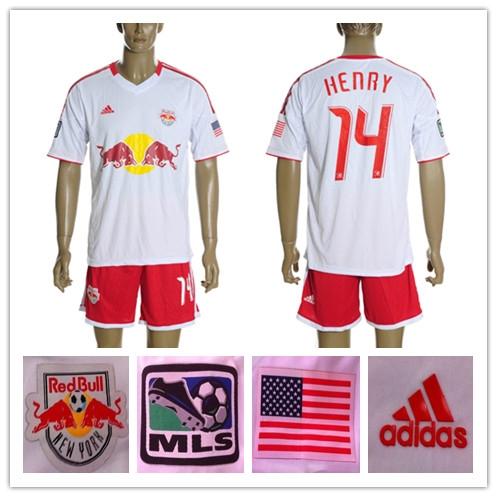 Red Bull #14 Henry 2012/2013 White Home Soccer Club Jersey
