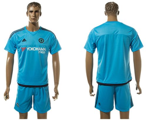 Chelsea Blank Blue Goalkeeper Soccer Club Jersey