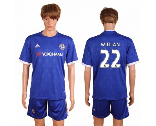 Chelsea #22 Willian Home Soccer Club Jersey
