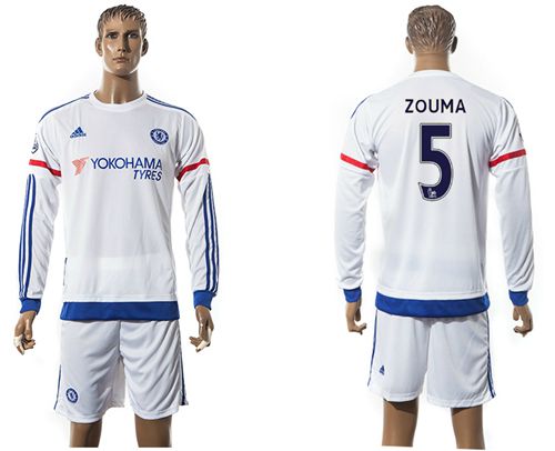 Chelsea #5 Zouma Away Long Sleeves Soccer Club Jersey