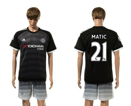 Chelsea #21 Matic Black Soccer Club Jersey