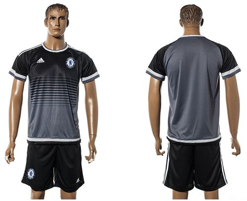 Chelsea Blank Black Training Soccer Club Jersey