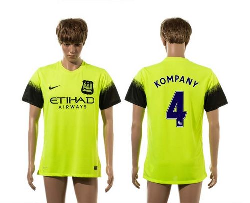 Manchester City #4 Kompany SEC Away Soccer Club Jersey