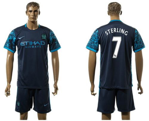 Manchester City #7 Sterling Away Soccer Club Jersey