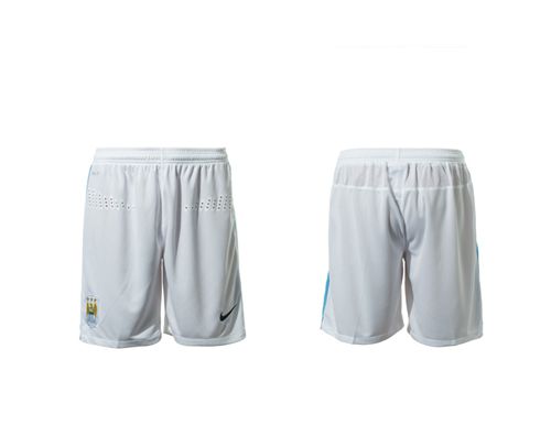 Manchester City Blank White Home Soccer Shorts