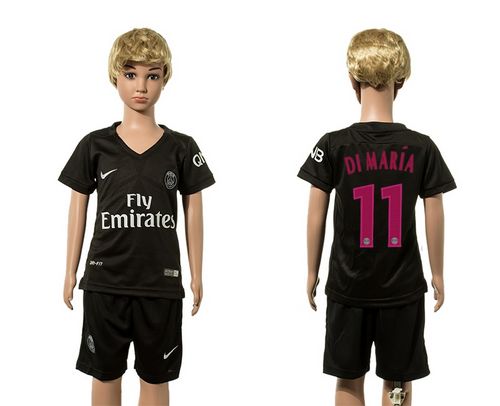 Paris Saint Germain #11 Di Maria SEC Away Kid Soccer Club Jersey