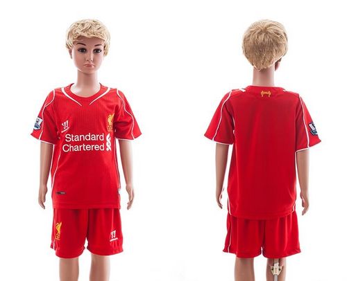 Liverpool Blank Red Home Kid Soccer Club Jersey