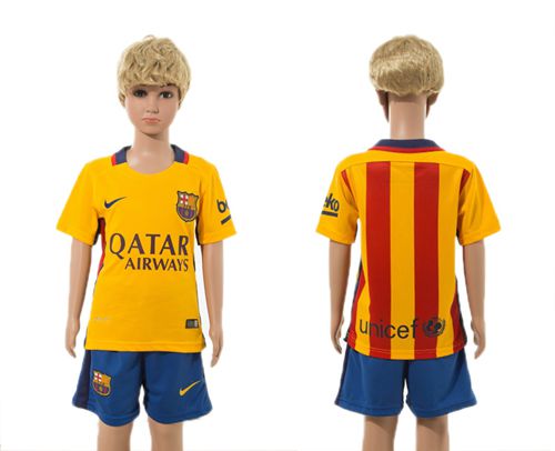 Barcelona Blank Away Kid Soccer Club Jersey