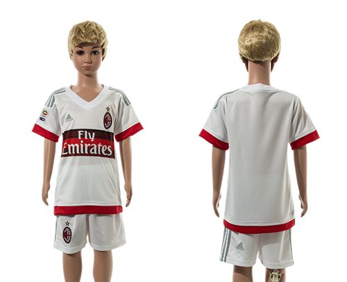 AC Milan Blank Away Kid Soccer Club Jersey