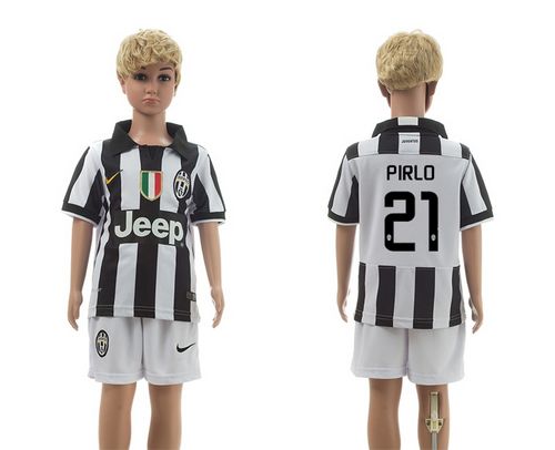 Juventus #21 Pirlo Home Kid Soccer Club Jersey