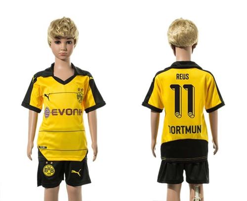 Dortmund #11 Reus Home Kid Soccer Club Jersey