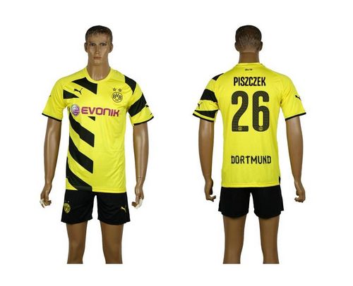 Dortmund #26 Piszczek Home Soccer Club Jersey