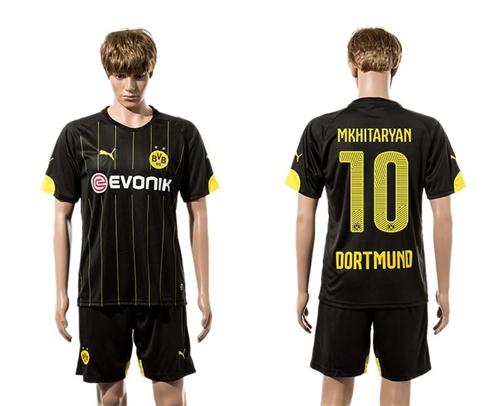 Dortmund #10 Mkhitaryan Away Soccer Club Jersey