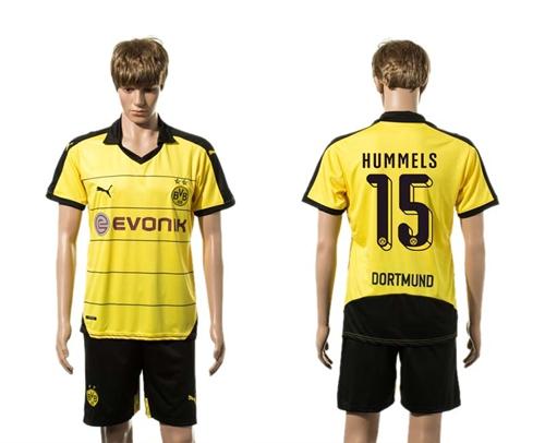 Dortmund #15 Hummels Yellow Soccer Club Jersey