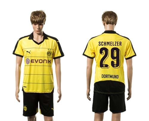 Dortmund #29 Schmelzer Yellow Soccer Club Jersey